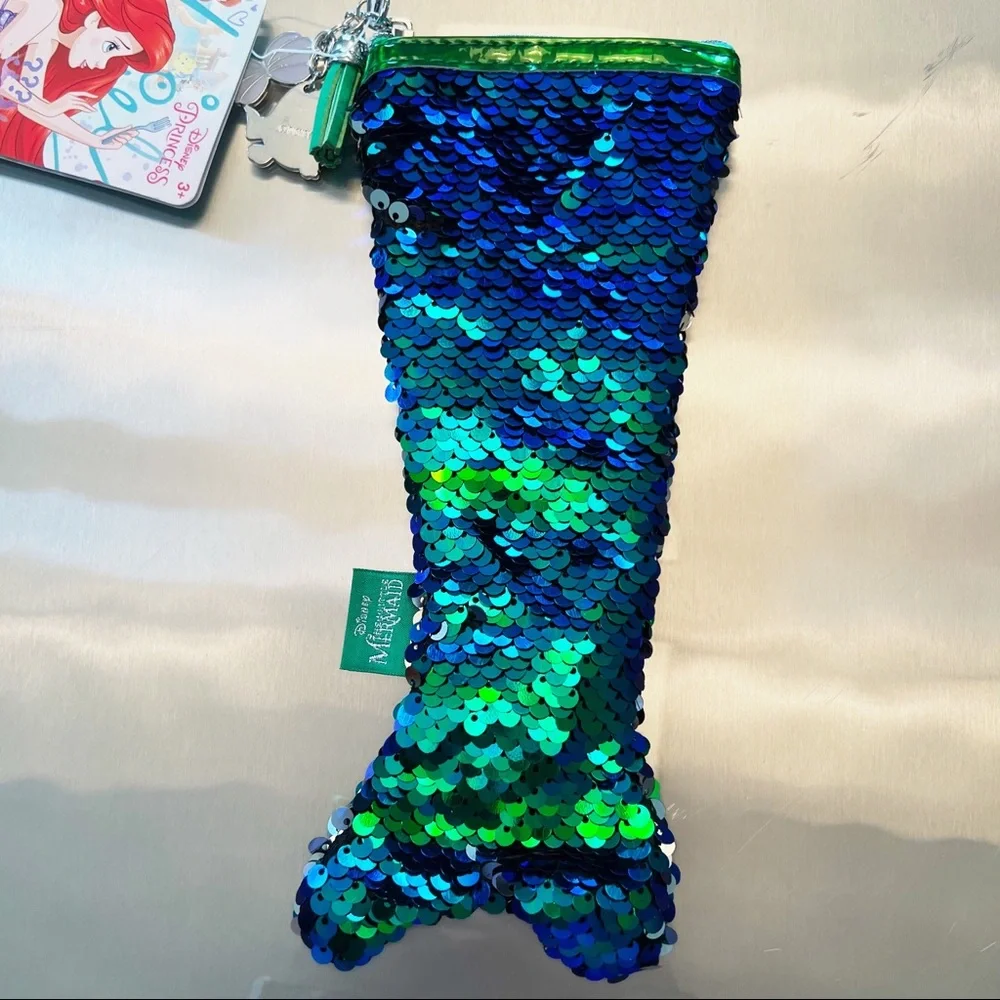 Disney The Little Mermaid Sequins Mermaid Tail Pencil Case